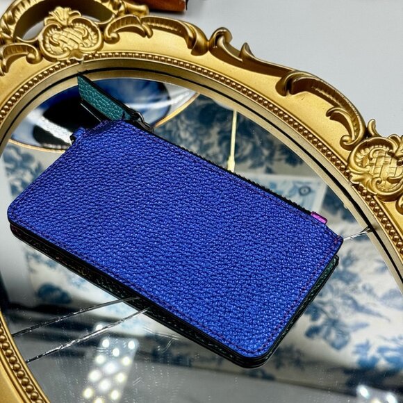 🆕 KURT GEIGER LONDON 🧿 NWOT Rainbow Shop 690 Card Holder in Multi Rainbow - Picture 6 of 11